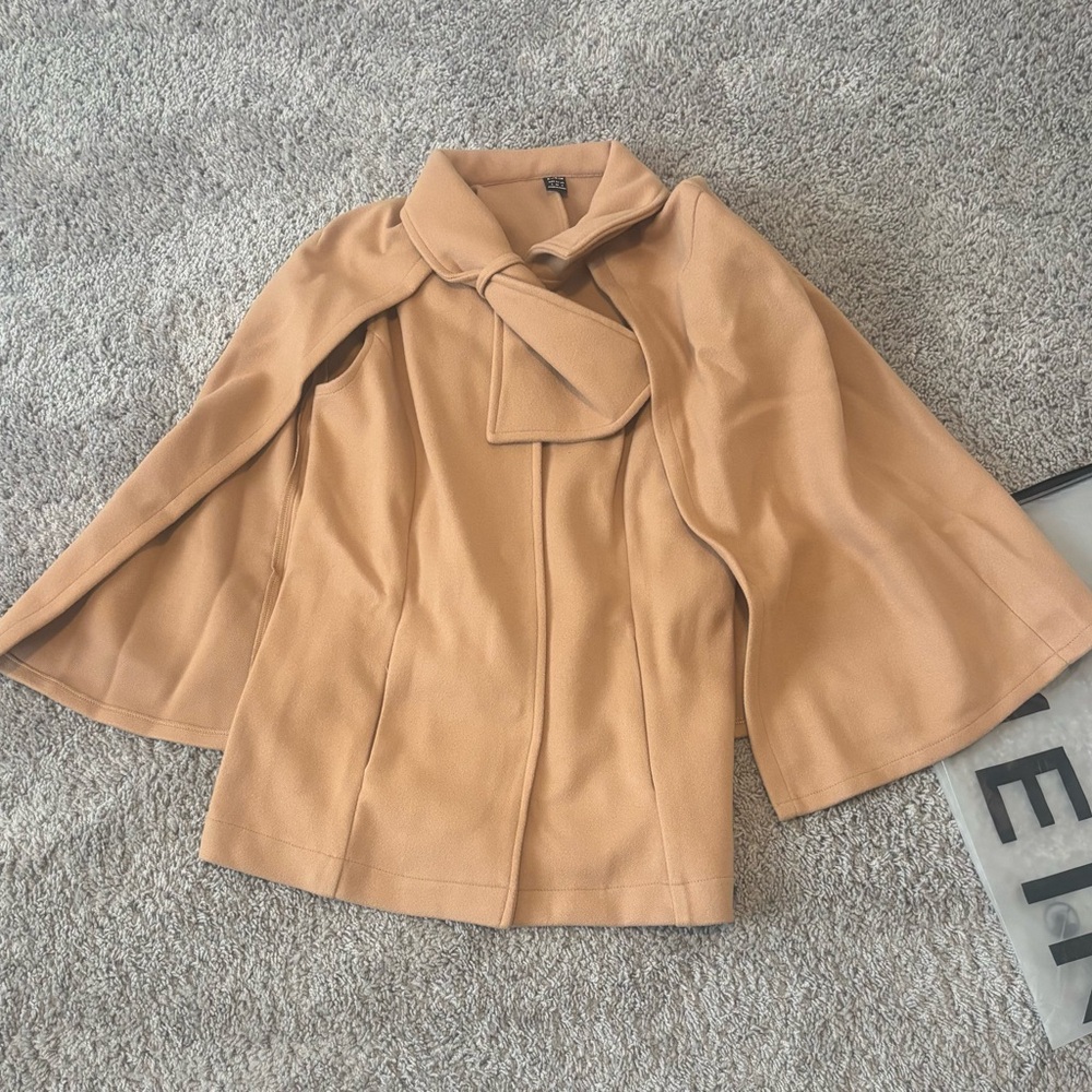 Elegant Tan Cape Coat